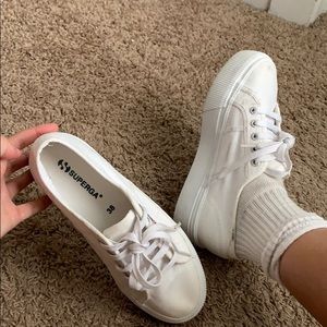 White platform superga